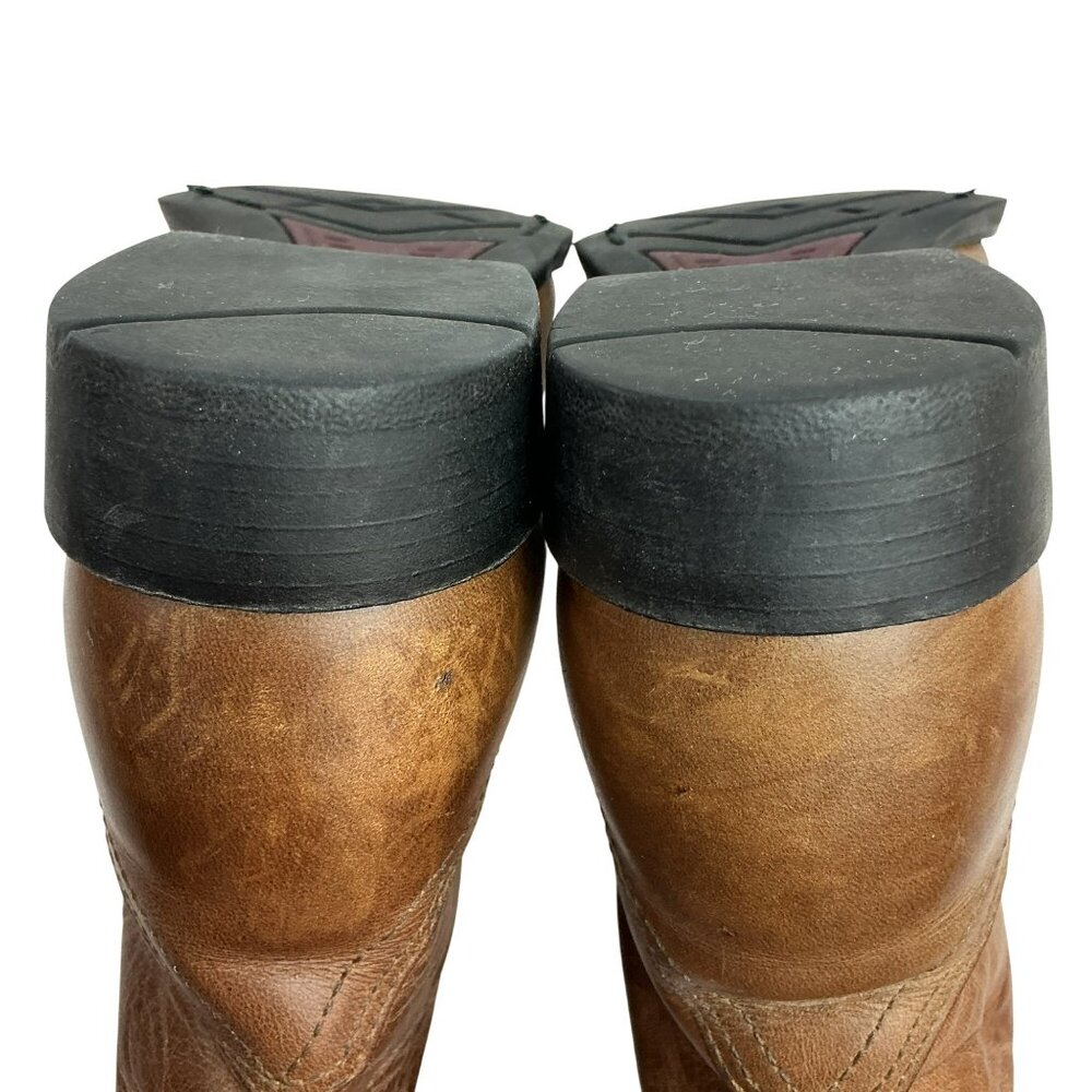 Ariat Heritage Roper Western Leather Cowboy Boots Womens 8B Brown - Picture 8 of 15